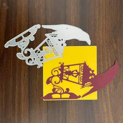 Halloween Crow Street Lamp Die Cuts for Card Making, Halloween Birds Cutting Dies for DIY Scrapbooking Photo Album Decorative Embossing Paper Dies for Card Making Templated - Image 3