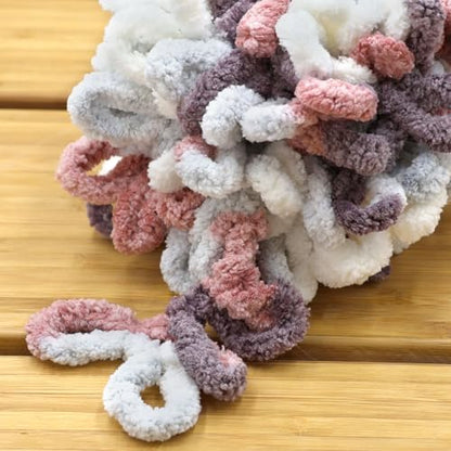 JubileeYarn Fun Finger Loops Yarn - 100g/Skein Jumbo Polyester - Hermes - 6 Skeins - Image 2