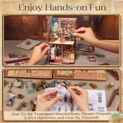 CUTEBEE Book Nook Kit 3D Wooden Puzzle DIY Miniature House for Adults - Image 6