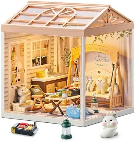 Summer Courtyard Miniature House Kit with Light by BeepZipp