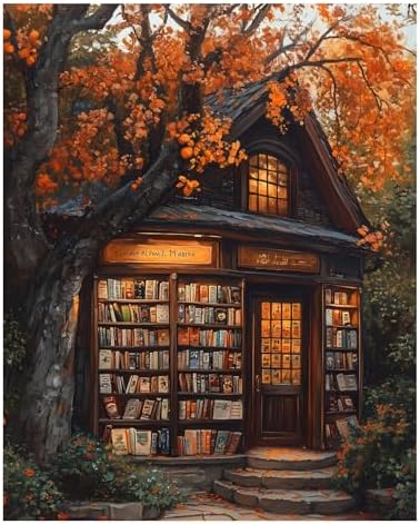 AUKELHJ Paint by Numbers Kit for Adults Beginner, Bookstore, 16X20 Inch by Unknown