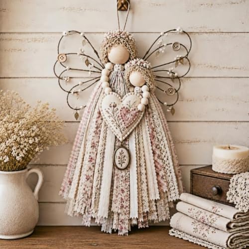 Macrame Wall Weaving Craft,Angel Fabric Hanging DIY Kit - Image 3