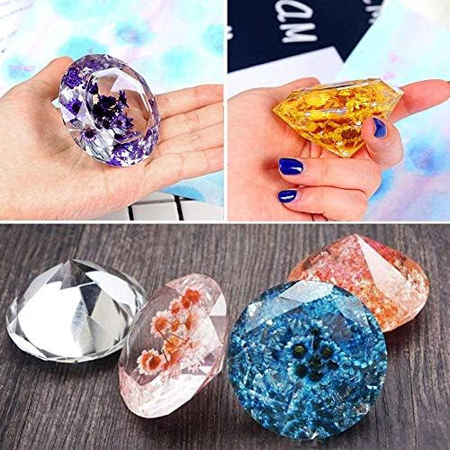 Clear Resin Kit with Pigment & Molds & UV Light, 5 Epoxy Resin 15 Pearlescent Color Pigments 24 Glitters & Flowers 31 Molds & Bezels, Earrings Bracelets Rings Pendants Jewelry Making, with Tweezers - Image 5