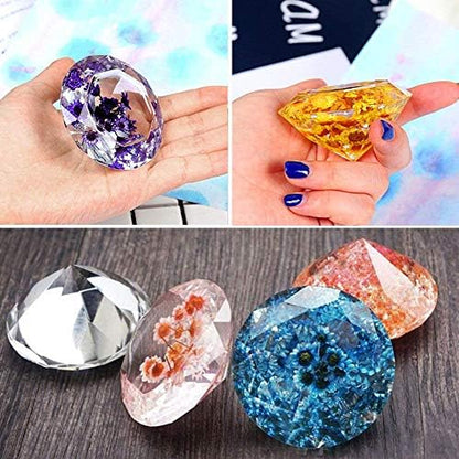 UV Epoxy Resin Crystal Clear for Craft Jewelry Making Kit 7x30ml with Pigments Molds Bezels, 36 Decorations Embellisments & Tweezers & Light, for Bracelets Pendants Diamonds Earrings Rings Necklaces - Image 3