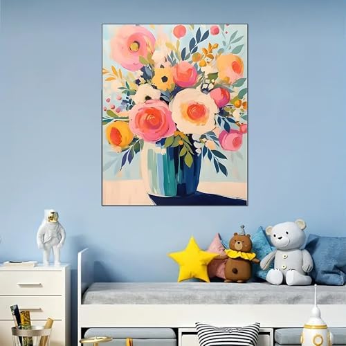 Arttoplus Flower Paint by Numbers Kit for Adults Beginner 16x20 inch - Image 4