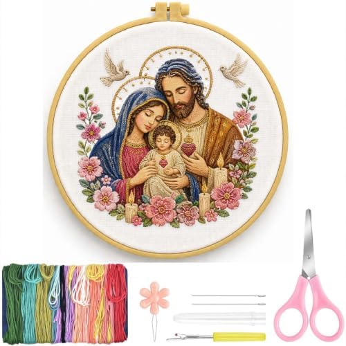 niurenmaoyi Jesus Embroidery Kit for Beginner,Cross Stitch Kit for Adult - Image 2