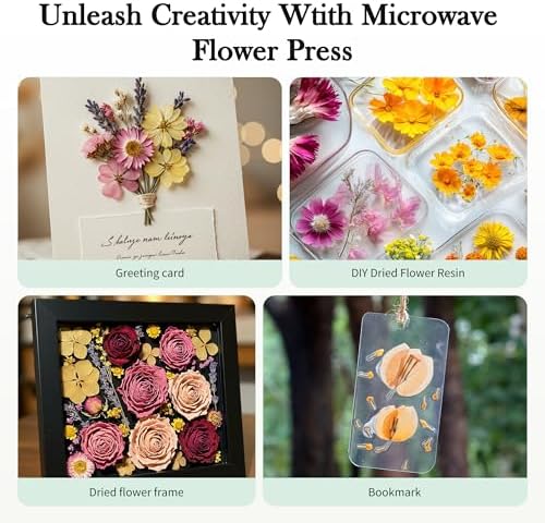 Aboofx Microwave Flower Press Kit, 6.3" Quick Drying Pressed Flower - Image 5