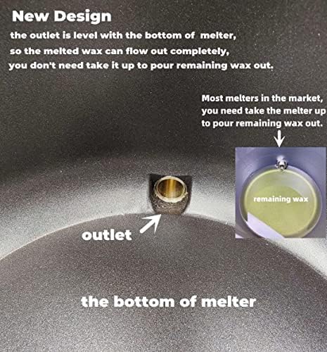 wonnv Electric Wax Melter for Candle Making, 7 Qts (14 Lbs), Soy Wax Melting Pot Kit with Quick Pour Valve - Image 3