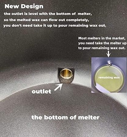wonnv Electric Wax Melter for Candle Making, 7 Qts (14 Lbs), Soy Wax Melting Pot Kit with Quick Pour Valve - Image 3