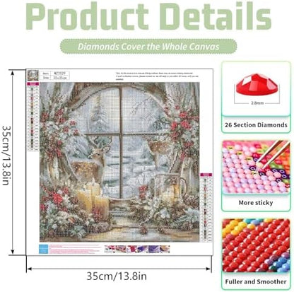 Xylogist Christmas Diamond Art Kits for Adults 14x14Inch - Image 4