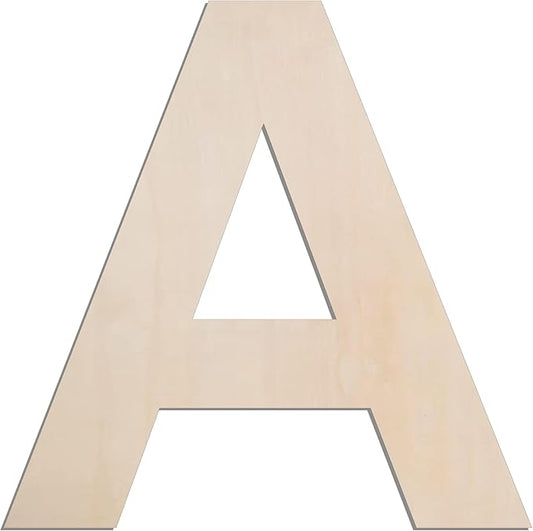 MGTECH 12 Inch Large Wooden Letter A, 1/4 in Thick Big Wood Letter for Crafts and Wall Decor