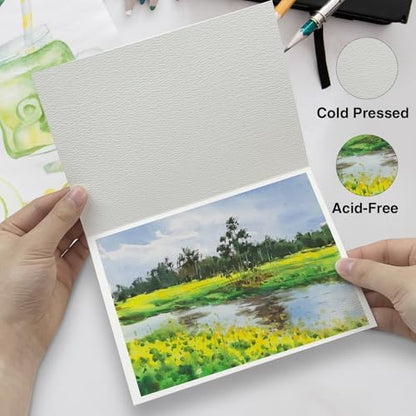 30 Pack Foldable Blank Watercolor Cards with Envelopes 5"x7" - Image 4