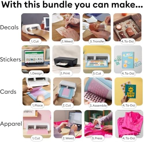 Cricut Ultimate All-in-One Materials & Accessories Bundle for Cricut Joy Xtra Machines- 110+ Piece Craft Supply Kit with Vinyl, HTV, Infusible Ink, Sticker Paper, Pens, Cards & DIY Project Materials - Image 6