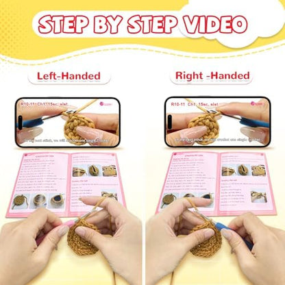 SGIBYN Crochet Kit for Beginner - DIY 3 Chickens Amigurumi Set - Image 4