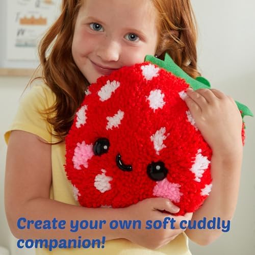 LatchKits Strawberry Pillow - Latch Hook Kits for Kids, Arts and Crafts, Yarn Art, Kids Crafts, Toys for Girls, Birthday Gift for Girls, Easy to Follow Pattern, Hook Included, Craft Kits, Ages 6+ - Image 4