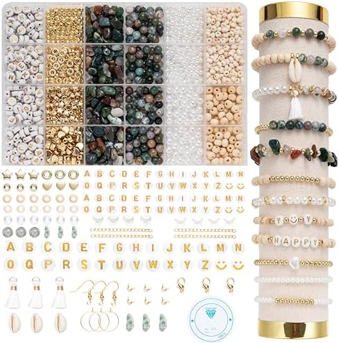 Xylise Jewelry Making Supplies Kit Natural Stone Beads for Irregular Natural Stone with for DIY Craft Bracelet Necklace Earrings for Adults(Agate) by Unknown