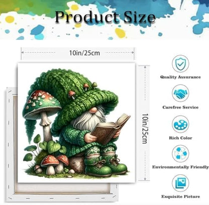 Paint by Numbers Kit for Adults,Gnome DIY Paint by Number With Frame - Image 5