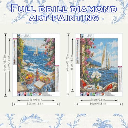 DOTSOPS 2 Pack Landscape Diamond Painting Kits for Adults Round Full Drill - Image 2