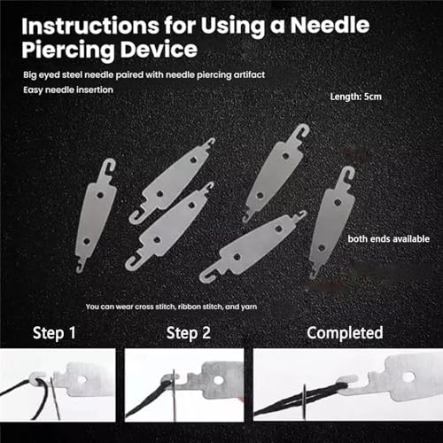 Sewing Tool Set, 37Pcs Big Eye Steel Sewing Needles Kit, Threader and Needle Repair Kit, Needle Threaders and Seam Ripper for Hand Sewing (37pcs tool kit) - Image 6