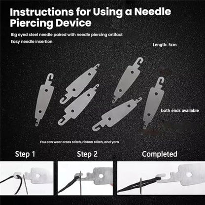 Sewing Tool Set, 37Pcs Big Eye Steel Sewing Needles Kit, Threader and Needle Repair Kit, Needle Threaders and Seam Ripper for Hand Sewing (37pcs tool kit) - Image 6