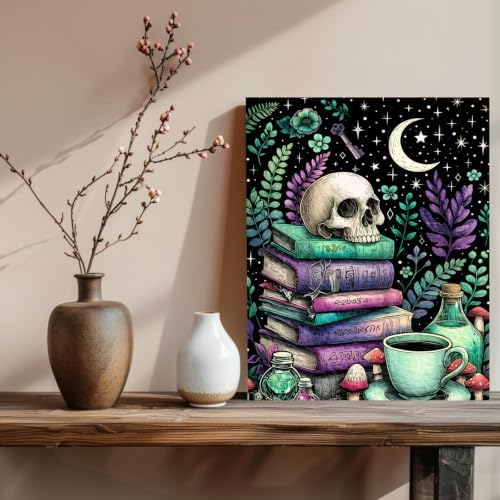 xcemhil Skeleton Paint by Numbers Kit for Adults Beginner, Skeleton Book Paint by Numbers for Adult, Acrylic Paint by Number Kits Suitable for Home Wall Art Decor Gifts 16x20 Inch - Image 2