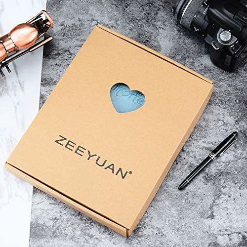 ZEEYUAN Leather Scrapbook Vintage Photo Album Memories DIY Scrap Book, Mothers Day Gift for Mom Mother Scrapbook/Anniversary/Valentines Gifts(Blue Purple) - Image 7