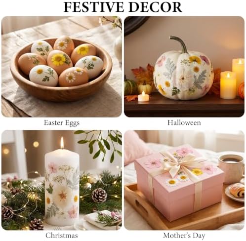 NESCCI 83 Pcs Dried Flowers for Crafts,Real Natural Dried Pressed Flowers - Image 7