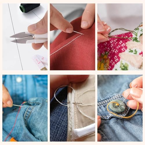55 PCS Sewing Kit for Adults & Beginners, Steel Needles for Hand Sewing, Accessories and Supplies, Needle and Thread Kit for Hand, Home, Travel & Clothing Repair - Image 7