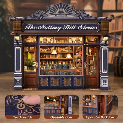 Book Nook Kit, DIY Miniature House Dollhouse Kit 3D Puzzle for Adults - Image 4