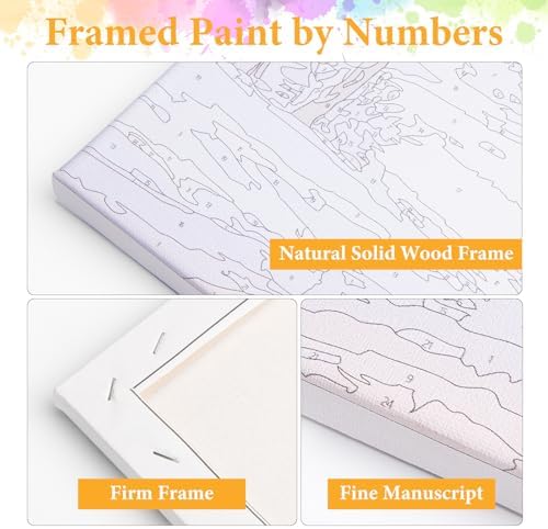 Okarina Framed Paint by Numbers Kit for Adults, Bookshelf Decor 10x10 Inch - Image 4