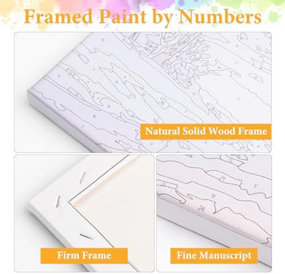 Okarina Framed Paint by Numbers Kit for Adults, Colorful Horse 8x12 Inch - Image 4