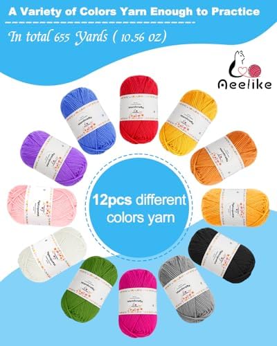 Aeelike Crochet Kits for Beginners Adults Kids, Complete Crochet Set, Blue - Image 2