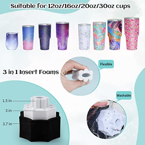 LFSUM 4X Cup Turner for Crafts Tumbler,Tumbler Cup Spinner,Glitter Powder,Epoxy Resin kit for Tumblers for Beginners with Epoxy and Heat (4X-Cup-Black) - Image 4