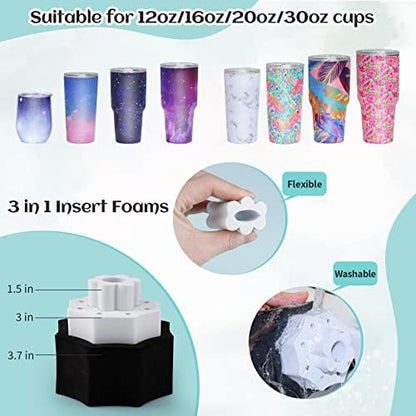 LFSUM 4X Cup Turner for Crafts Tumbler,Tumbler Cup Spinner,Glitter Powder,Epoxy Resin kit for Tumblers for Beginners with Epoxy and Heat (4X-Cup-Black) - Image 4