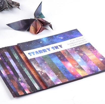 Origami Paper 50 Sheets, 6-Inch Square Double Sided Colored Craft Paper - Image 4