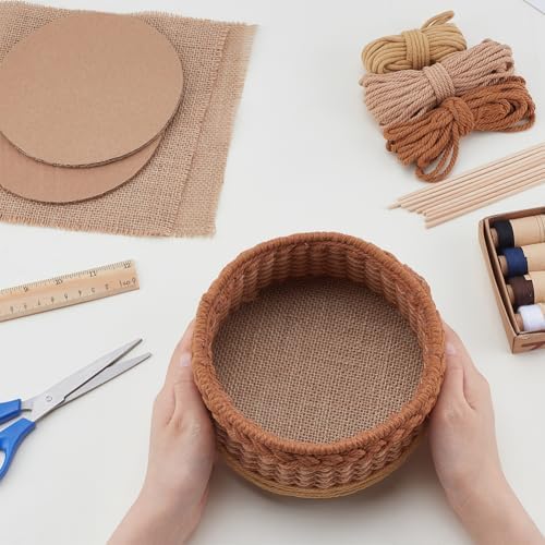 ACRNIGHEET Macrame Basket Weaving kit Weaving Kit for Adults Beginners with Step-by-Step Tutorials Storage Basket Making Kits Craft Gift Ideas - Image 4