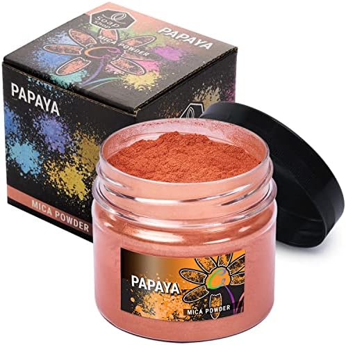 Papaya Mica Powder for Resin Coloring 2 oz - Pigment Powder for Nails by ALEXES