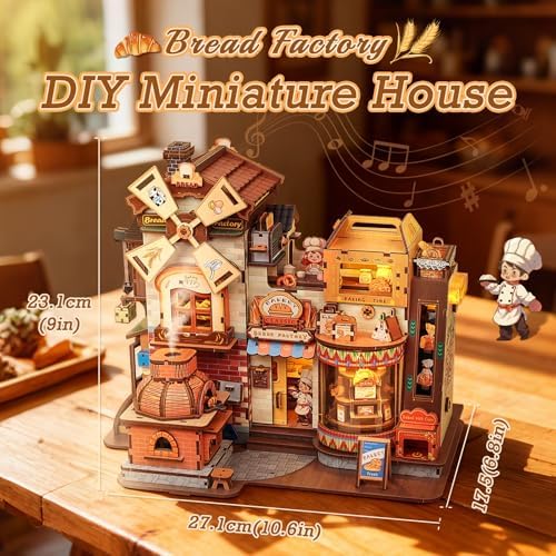 3D Wooden Puzzle for Adults, 576 Pcs Kinetic Mechanical Model Bread Factory - Image 2