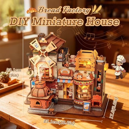 3D Wooden Puzzle for Adults, 576 Pcs Kinetic Mechanical Model Bread Factory - Image 2