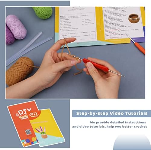kgxulr Crochet Kit, Crochet Kit for Beginners Flowers, Purple Lavender - Image 3
