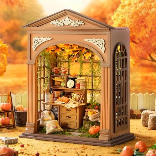 DIY Miniature Dollhouse Kit, 1:24 Scale Handmade Craft Model Harvest Time, Creative 3D Wooden Puzzle Building Set for Adults, Compact Home Decor Gift by ESTUSR