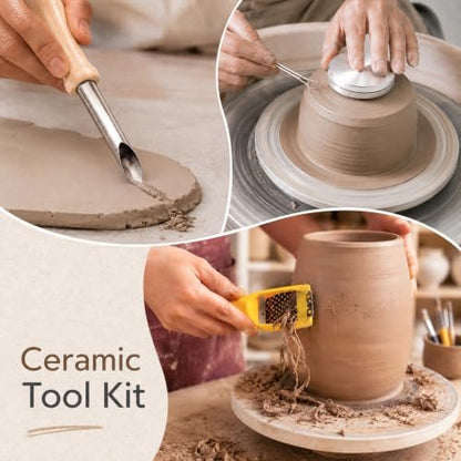 8 PCS Pottery Tools Polymer Clay Sculpting Kit Ceramic Trimming Tools Set - Image 5