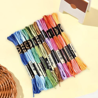 12 Skeins 6 Strands Rainbow Embroidery Thread Floss for Craft DIY - Image 7
