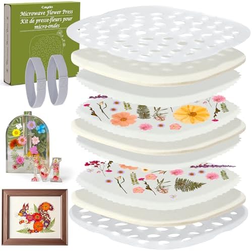 Caydo 9" x 9" Microwave Flower Press Kit for Adults by Caydo