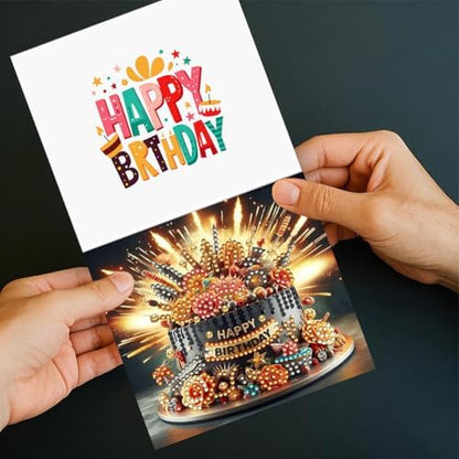 10pcs DIY Diamond Art Greeting Cards Kit with Envelopes&Tools - Create Your Own Sparkling Birthday, Thank You, Holiday Cards for Adults & Beginners(Happy Birthday) - Image 6