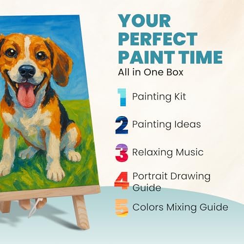 4 Painting Kits for Couples' Date Night, Sip and Paint Kit for Adults - Image 3