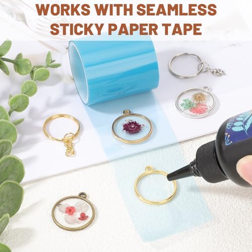 Gartful 30PCS Open Back Bezel for Resin, Hollow Frame Pendants for Resin Casting, DIY Jewelry Making Supplies, Round Shape - Image 5