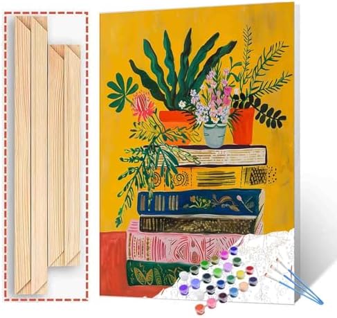 Paint by Numbers Kits for Adult Paint by Numbers Rustic Painting Kits Bohemia Acrylic Paint by Numbers Kits on Canvas Drawing Paintwork Unique Gift Art Crafts for Home DIY Framed 16x20 Inch by Aihonmin