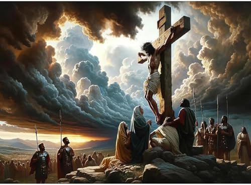 Jesus Paint by Numbers Kit for Adults Framed Canvas, Frameworkless by FairylandJinWenn