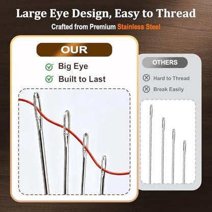 LIBLAIN Mini Sewing Kit with Big Eye Steel Needles for Adults and Beginners - Image 2
